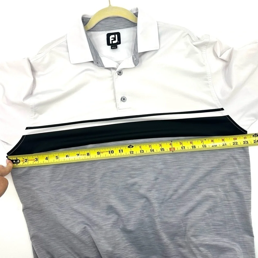 Footjoy Polo Shirt Mens L Lake Forest Country Club Golf Performance Stretch